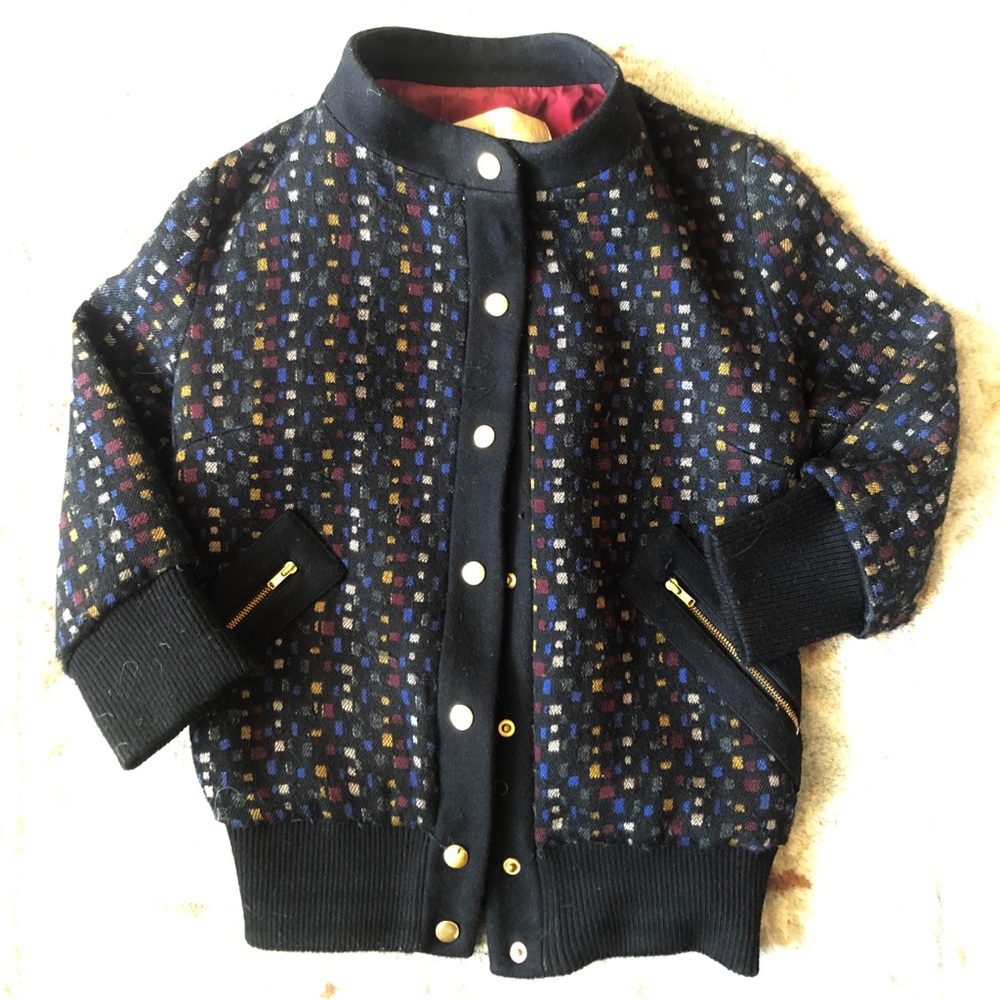Lauren Moffatt wool bomber jacket xs